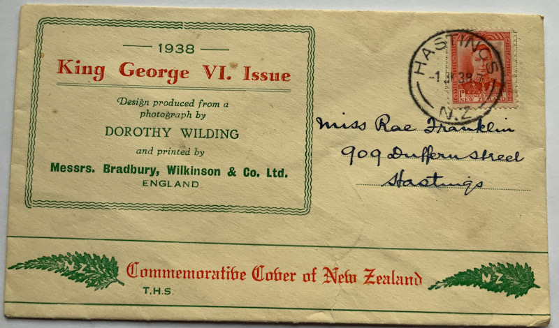 1938 Commemorative cover of New Zealand  King George VI
